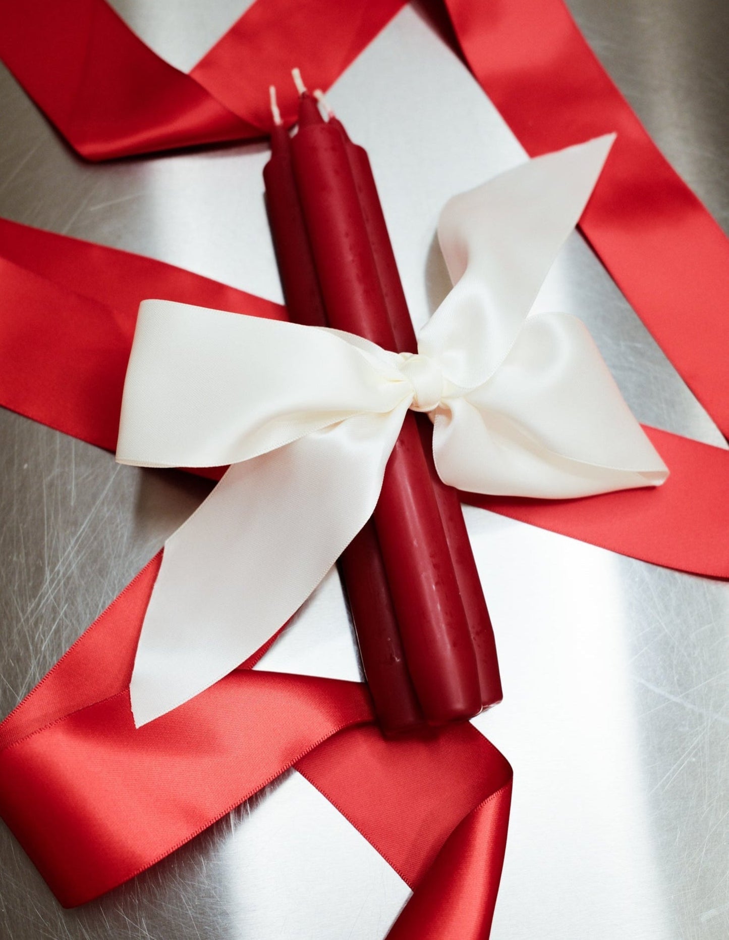 240mm Taper Candle Trio Cherry | UNDERLENA