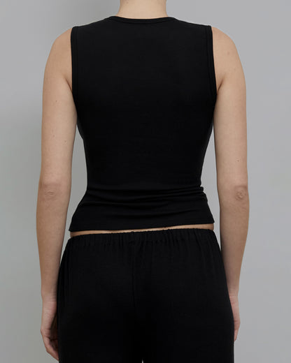 Brushed Hacci High-V Vest