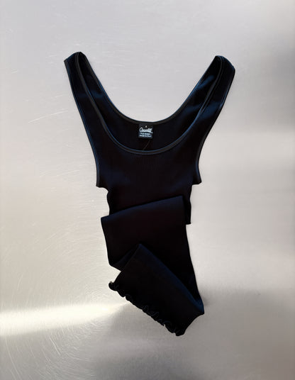 Cotton Rib Tank Black