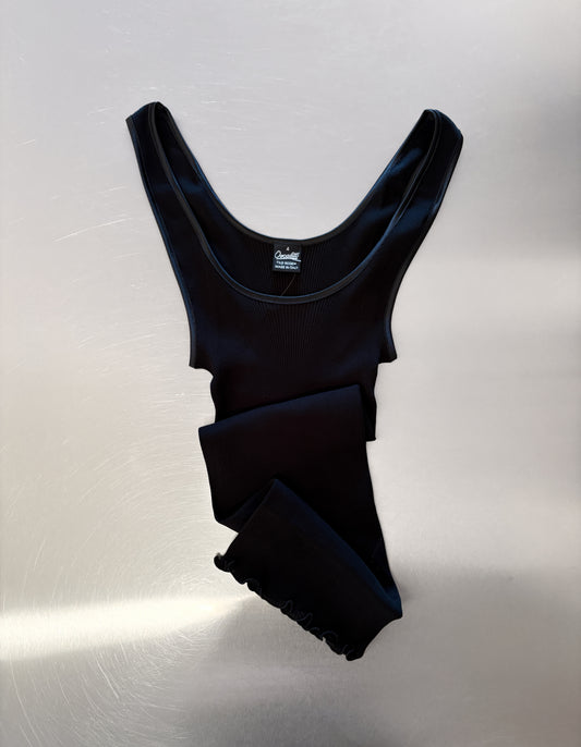 Cotton Rib Tank Black