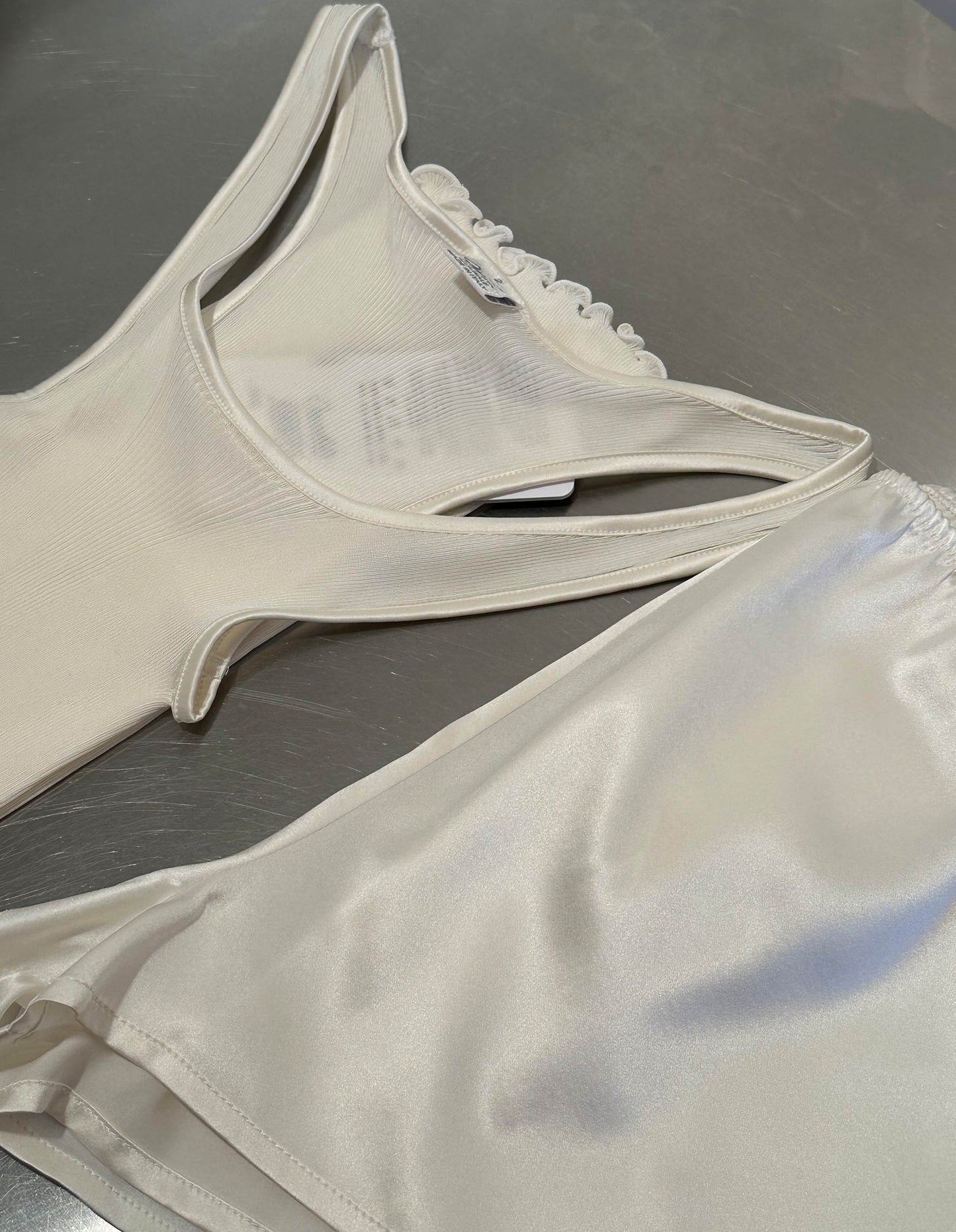 Silk Rib Tank Ivory
