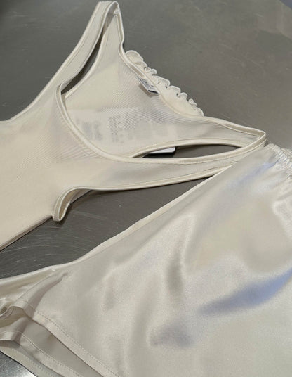 Silk Rib Tank Ivory