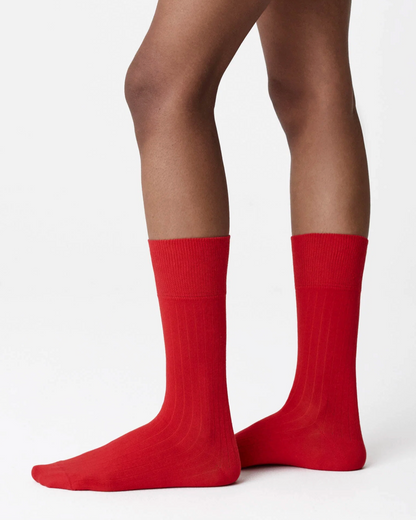 2-Pack Edna Cotton Socks Rouge