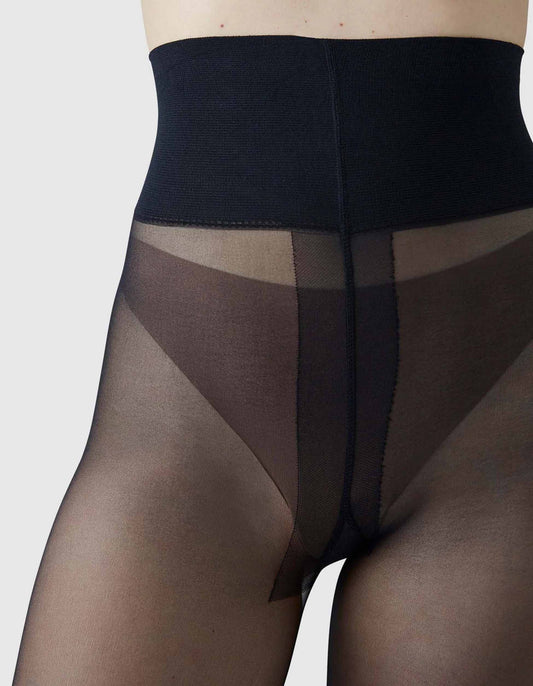 Malva Ladder Resistant 20 Denier Tights Black