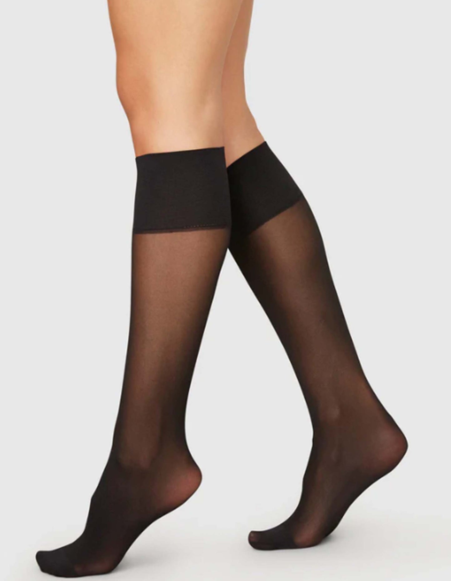 2-pack Elin Premium Knee-Highs Black | UNDERLENA