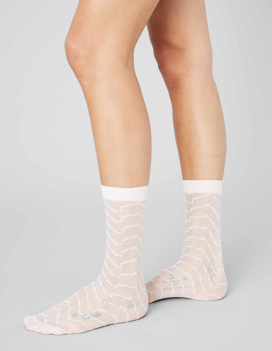 Mila Ruffle Socks Cloud Pink | UNDERLENA