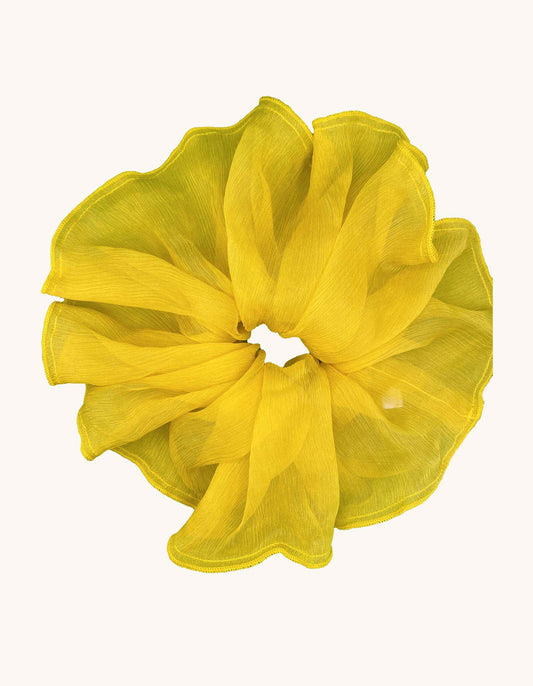 Sunflower Chiffon Scrunchie