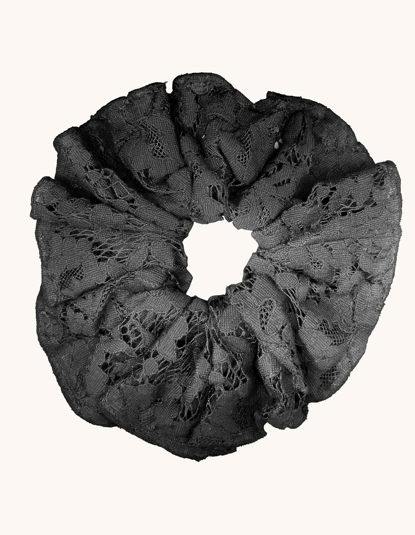 Rachelle Black Lace Scrunchie